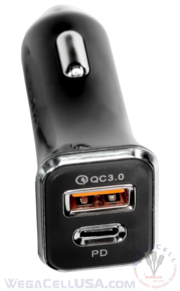 universal dual port fast charging usb - car charger - wholesale pkg wegacell: wl-80pd-dch car charger 16