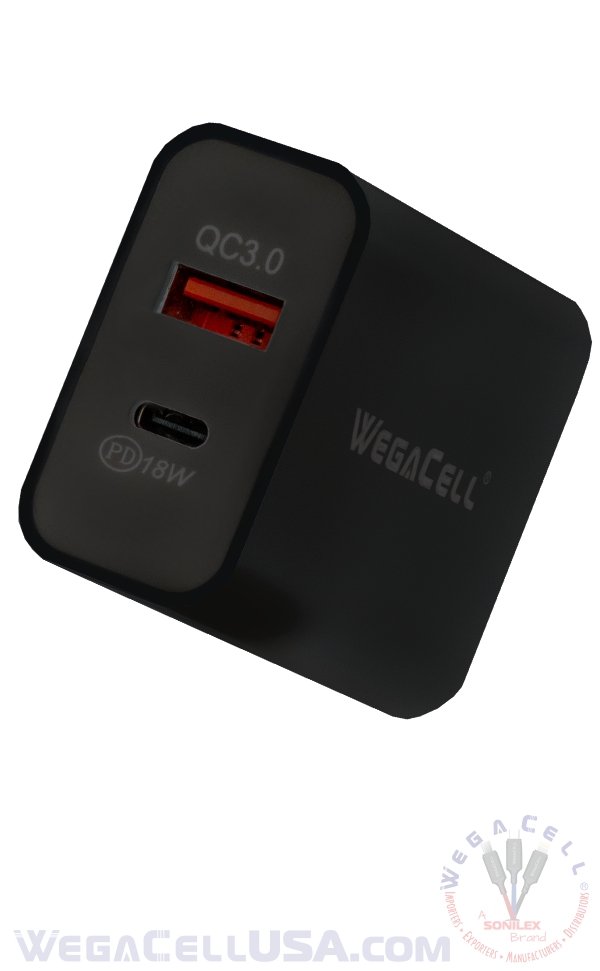 universal dual port fast charging usb home wall charger - wholesale pkg. wegacell: wl-59pd-hc wall charger 20