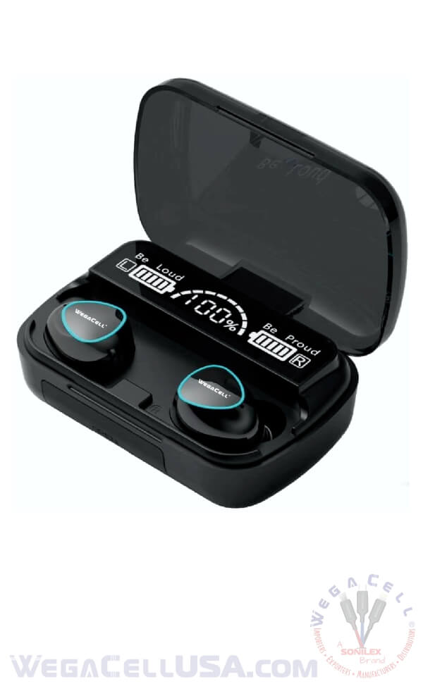 bluetooth 5.1 tws hd wireless earbuds - wholesale pkg. wegacell: wl-36tws bluetooth earphone 4