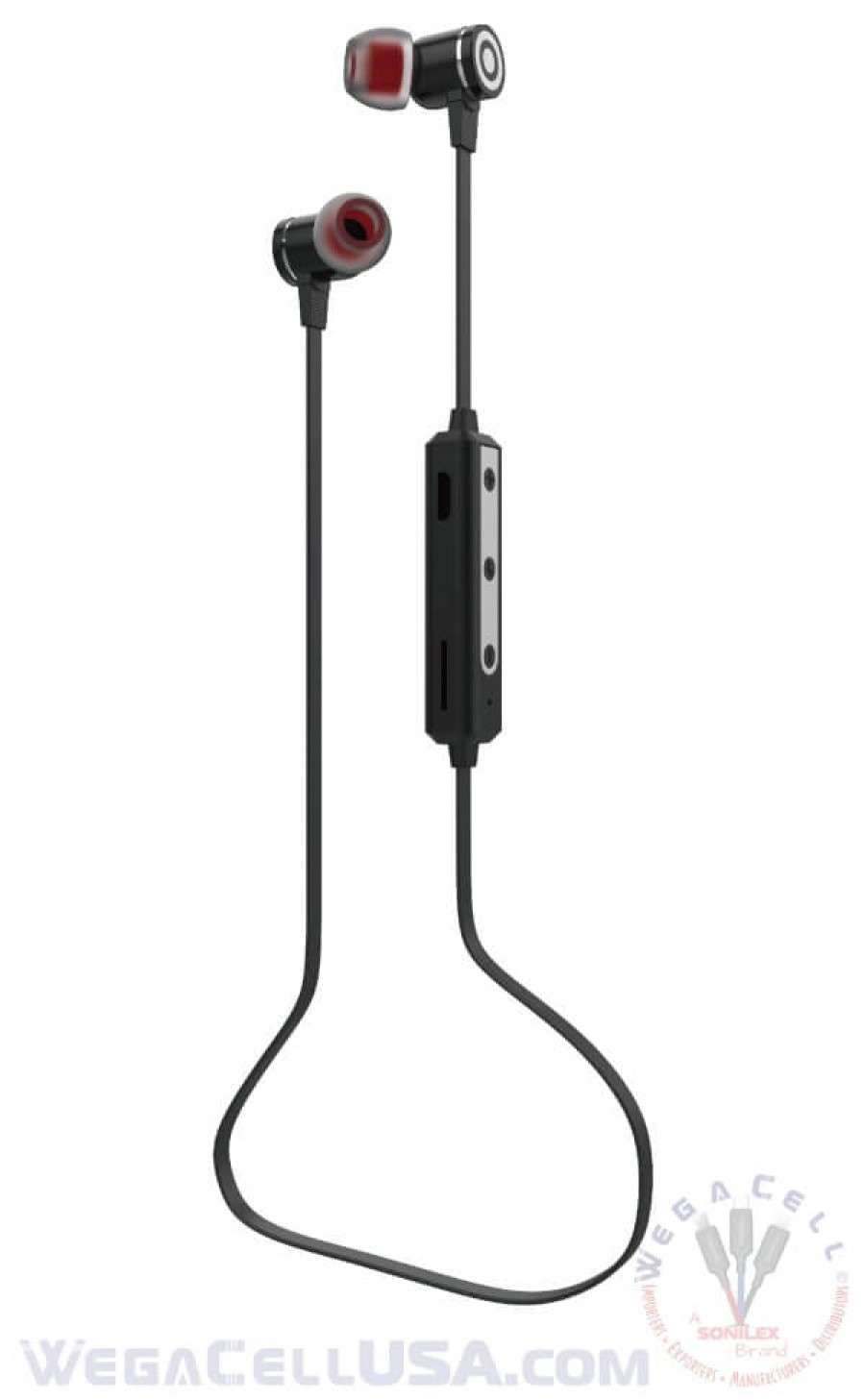 bluetooth 5.0 premium sound tangle-free wireless in-ear stereo earphone - wholesale pkg. wegacell: wl-50bt-hf bluetooth earphone 20